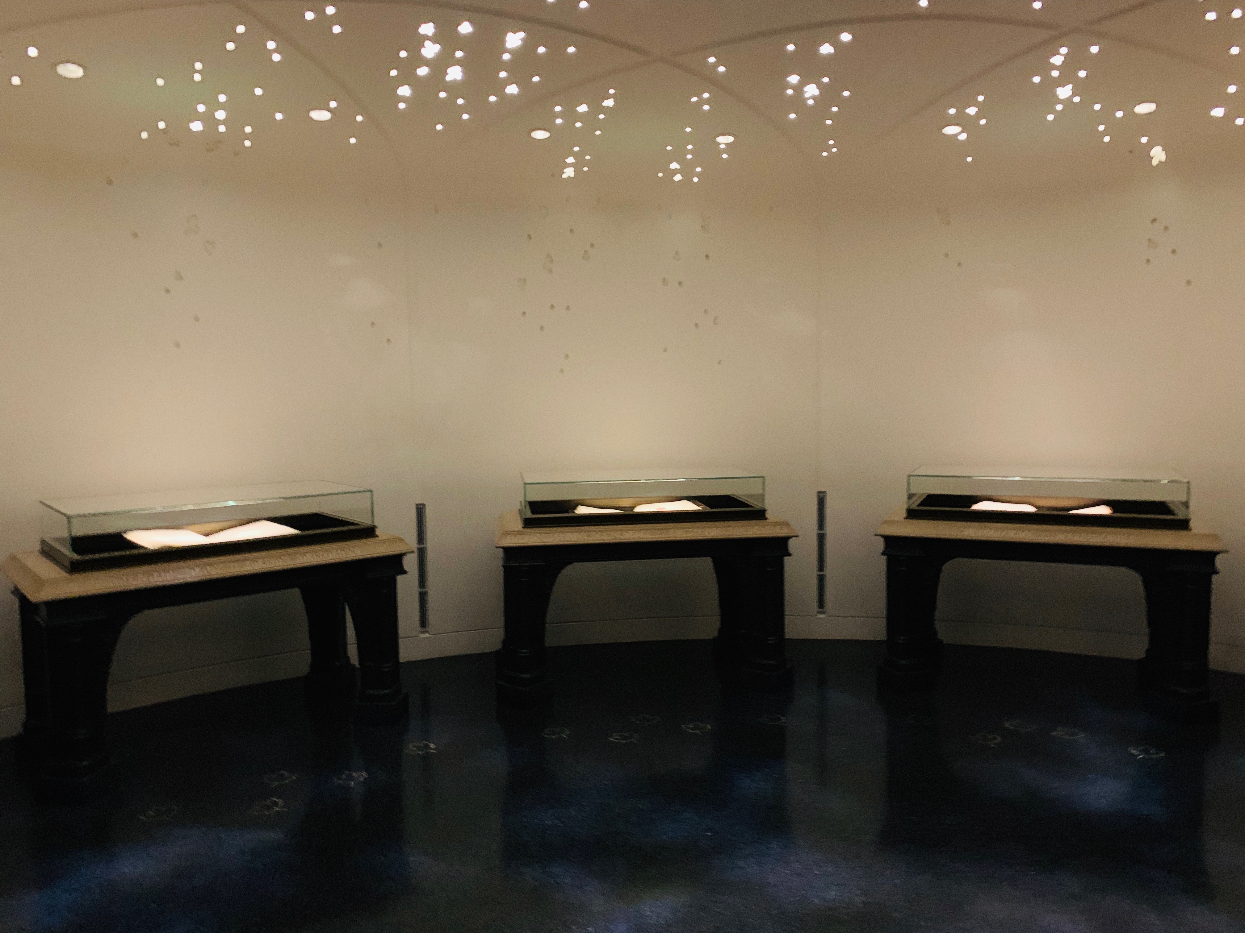 Room of Remembrance, the pages of each book are turned once per day so every soldiers name is visible at least once per year.